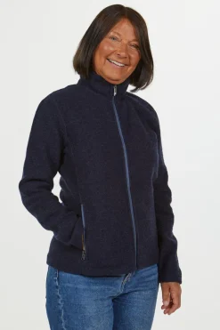 Ivanhoe of Sweden BEATA FULL ZIP, 100% FILTAD ULL — GRAPHITE MARL New