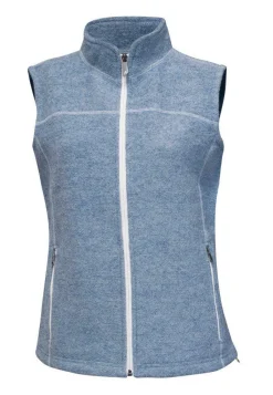 Ivanhoe of Sweden BEATA VEST, 100% FILTAD ULL — FADED DENIM Online