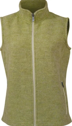 Ivanhoe of Sweden BEATA VEST, 100% FILTAD ULL — GOLDEN LIME Best