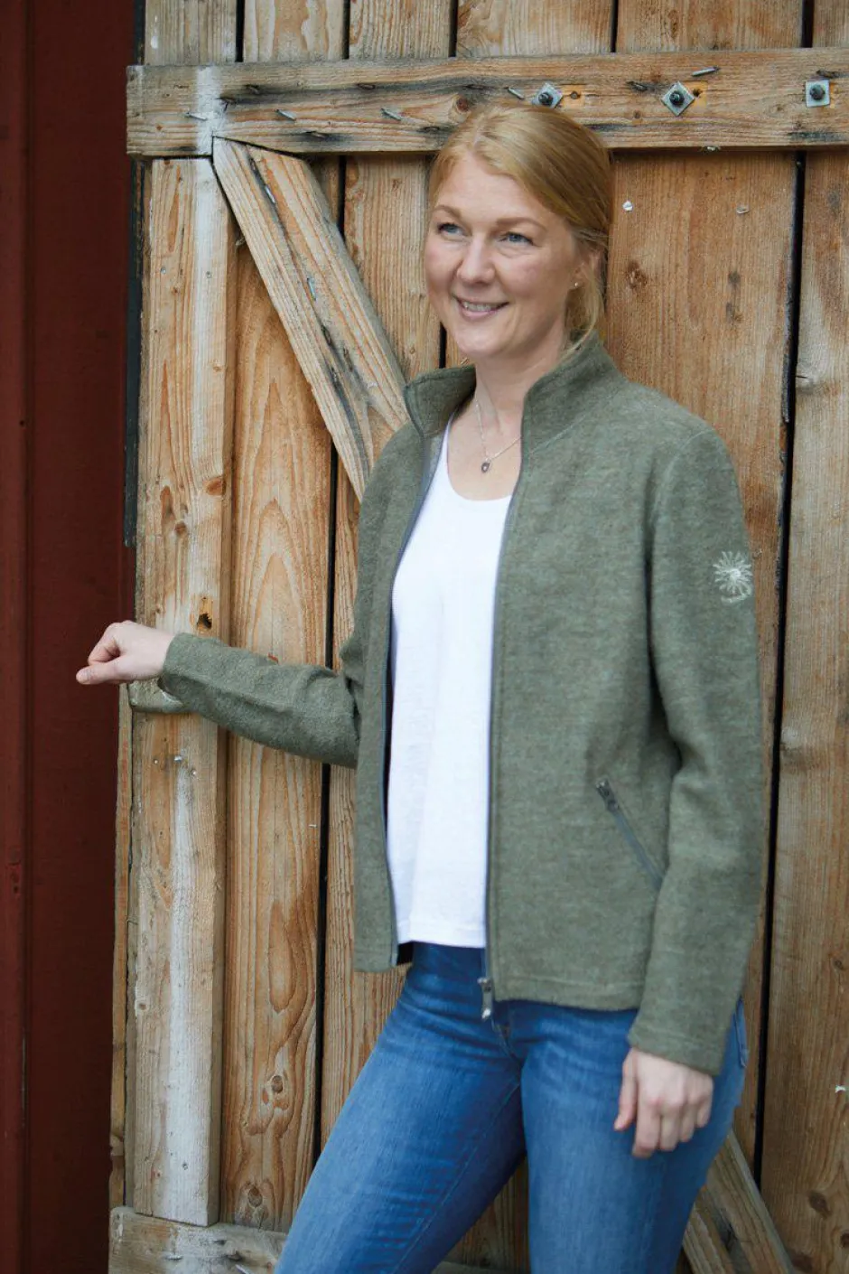 Ivanhoe of Sweden BELLA FULL ZIP, 60% FILTAD ULL, 40% LYOCELL — GRAPHITE MARL Outlet