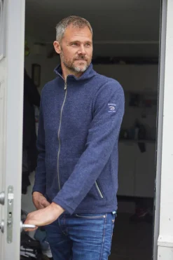 Ivanhoe of Sweden BRUNO FULL ZIP, 60% FILTAD ULL, 40% LYOCELL — LODEN GREEN Clearance