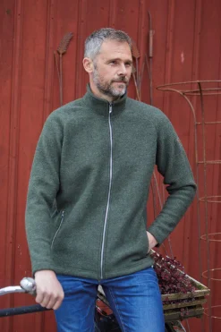 Ivanhoe of Sweden DANNY FULL ZIP, 100% FILTAD ULL — NAVY New