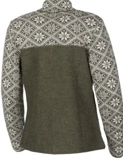 Ivanhoe of Sweden ELLIE FULL ZIP, 100% ULL — LODEN GREEN Sale
