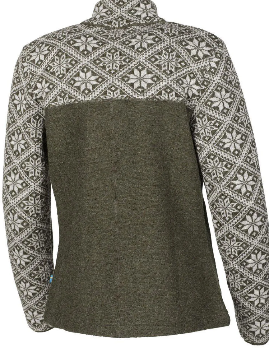 Ivanhoe of Sweden ELLIE FULL ZIP, 100% ULL — LODEN GREEN Sale