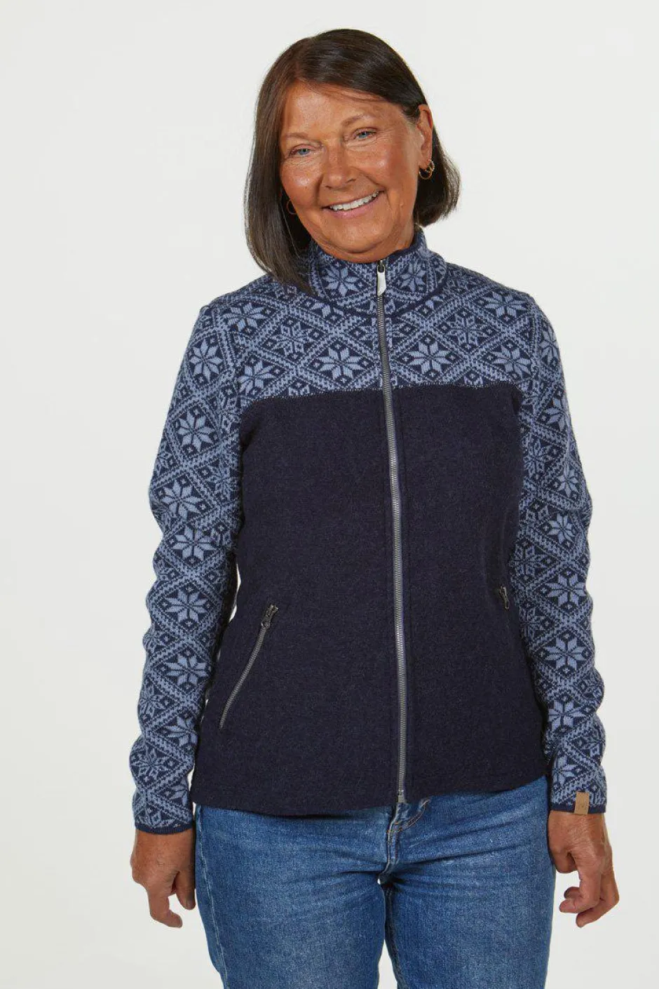 Ivanhoe of Sweden ELLIE FULL ZIP, 100% ULL — LODEN GREEN Sale