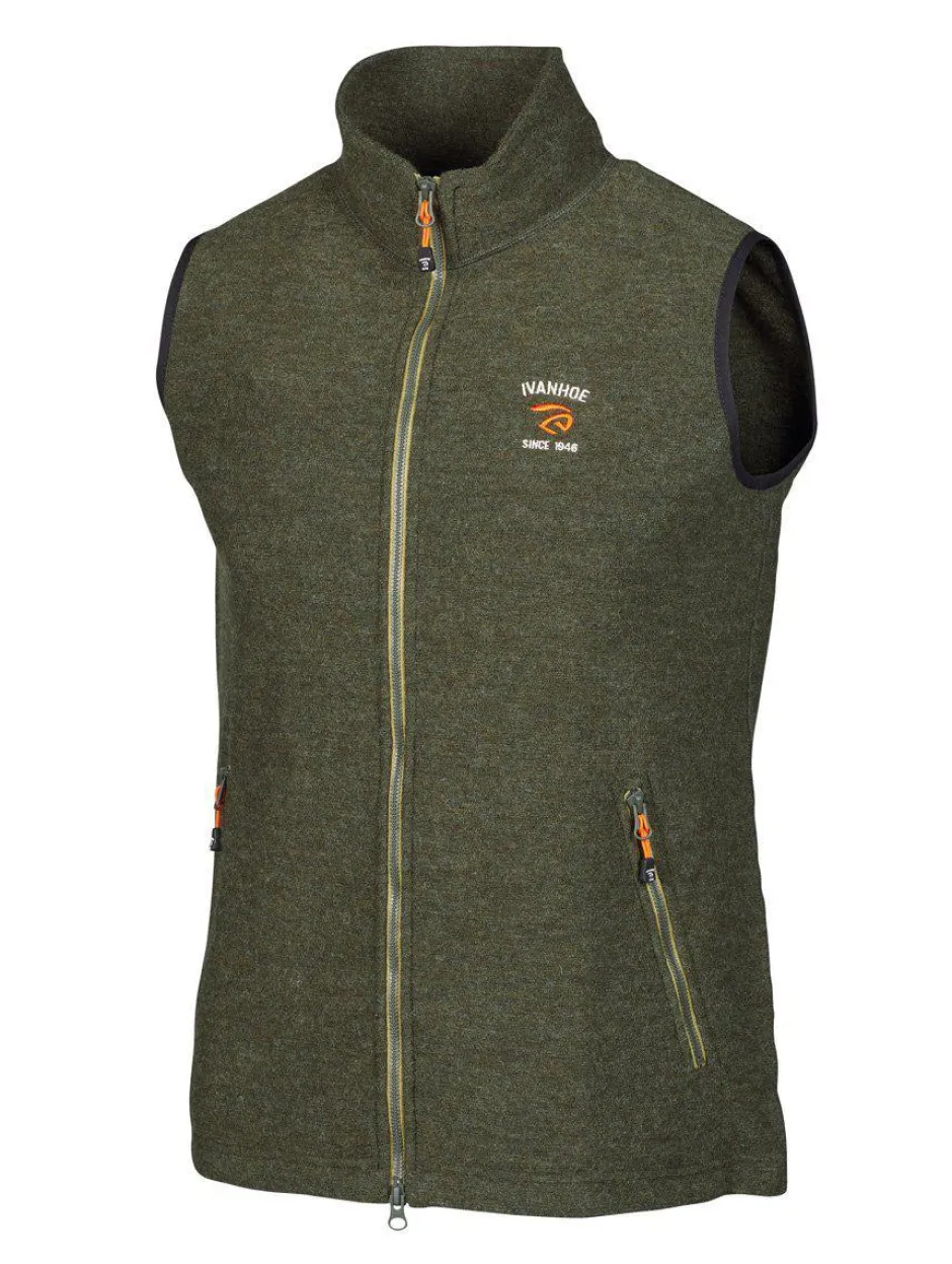 Ivanhoe of Sweden ELTON VEST, 98% ULL — LODEN GREEN Outlet