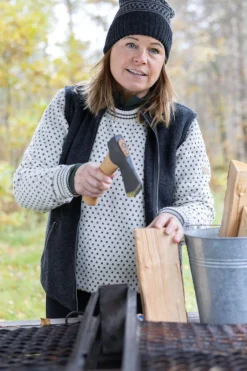 Ivanhoe of Sweden FLORA VEST, 60% FILTAD ULL, 40% LYOCELL — GRAPHITE MARL Best