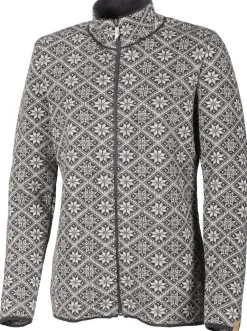 Ivanhoe of Sweden FREYA FULL ZIP, 100% ULL — GRAPHITE MARL New