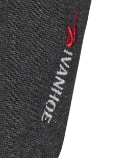 Ivanhoe of Sweden HADAR FULL ZIP, 100% EXTRA FINE MERINOULL — GRAPHITE MARL Outlet