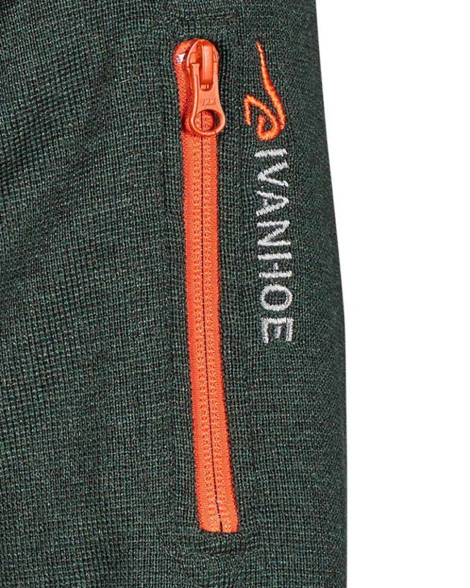 Ivanhoe of Sweden HADAR FULL ZIP WINDBREAKER, 100% EXTRA FINE MERINOULL — RIFLE GREEN Fashion