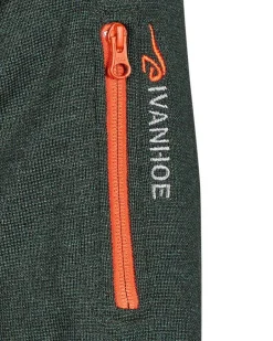 Ivanhoe of Sweden HADAR HALF ZIP WINDBREAKER, 100% EXTRA FINE MERINOULL — RIFLE GREEN Sale