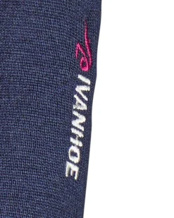 Ivanhoe of Sweden HEDDA FULL ZIP, 100% EXTRA FINE MERINOULL — STEELBLUE Best