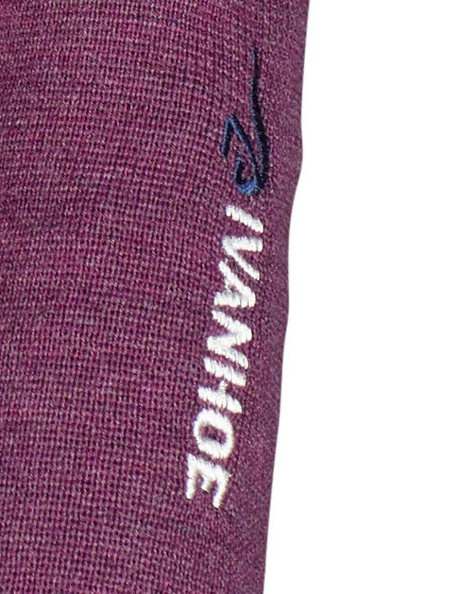 Ivanhoe of Sweden HEDDA FULL ZIP, 100% EXTRA FINE MERINOULL — PURPLE Outlet