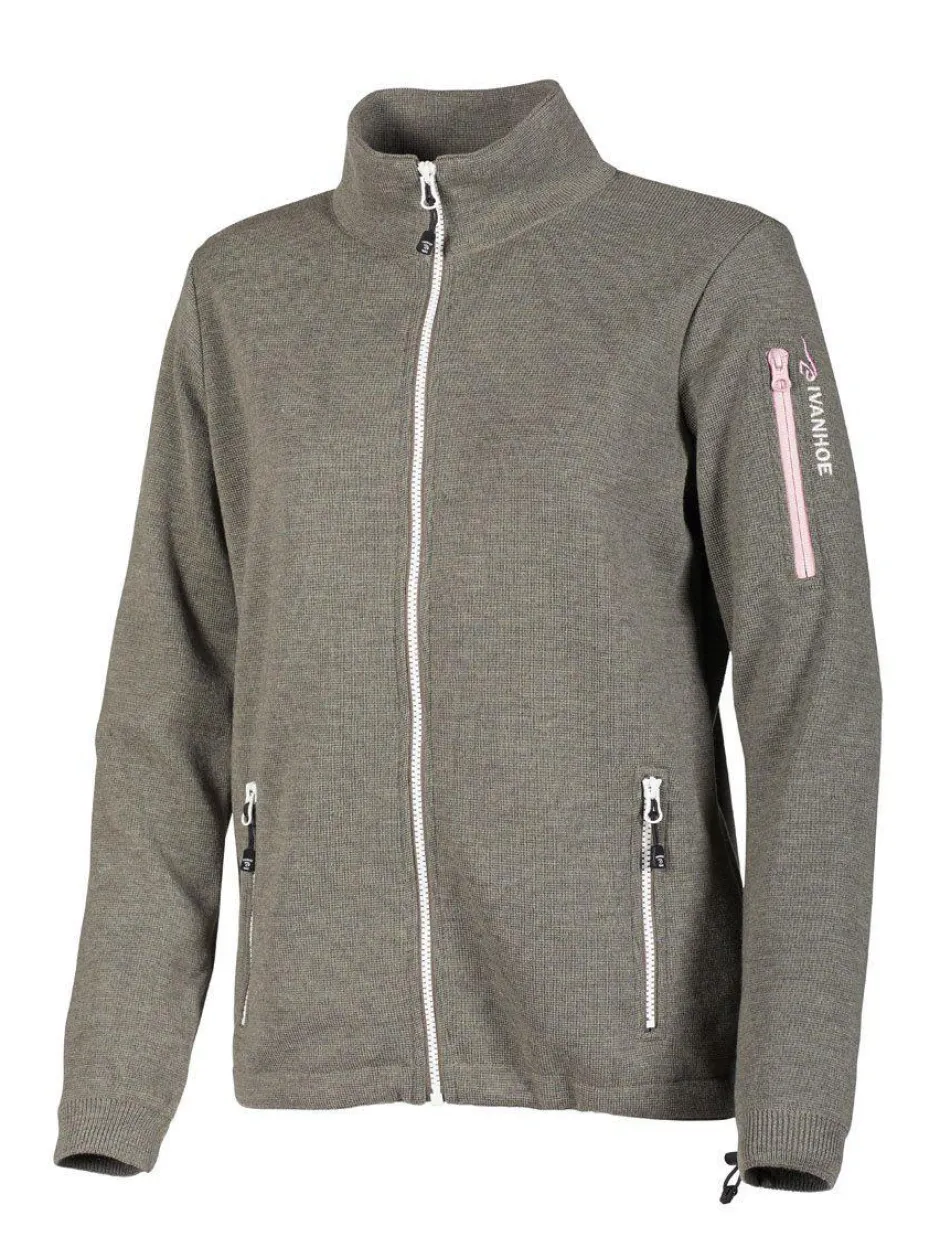 Ivanhoe of Sweden HEDDA WINDBREAKER, 100% EXTRA FINE MERINOULL — LICHEN GREEN Discount