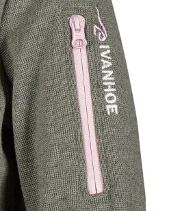 Ivanhoe of Sweden HEDDA WINDBREAKER, 100% EXTRA FINE MERINOULL — LICHEN GREEN Discount