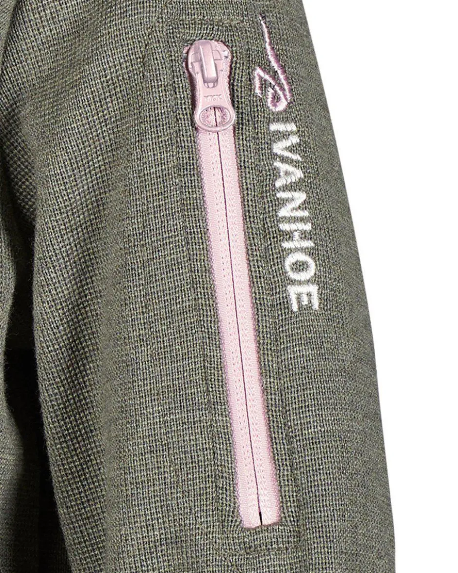 Ivanhoe of Sweden HEDDA WINDBREAKER, 100% EXTRA FINE MERINOULL — LICHEN GREEN Discount
