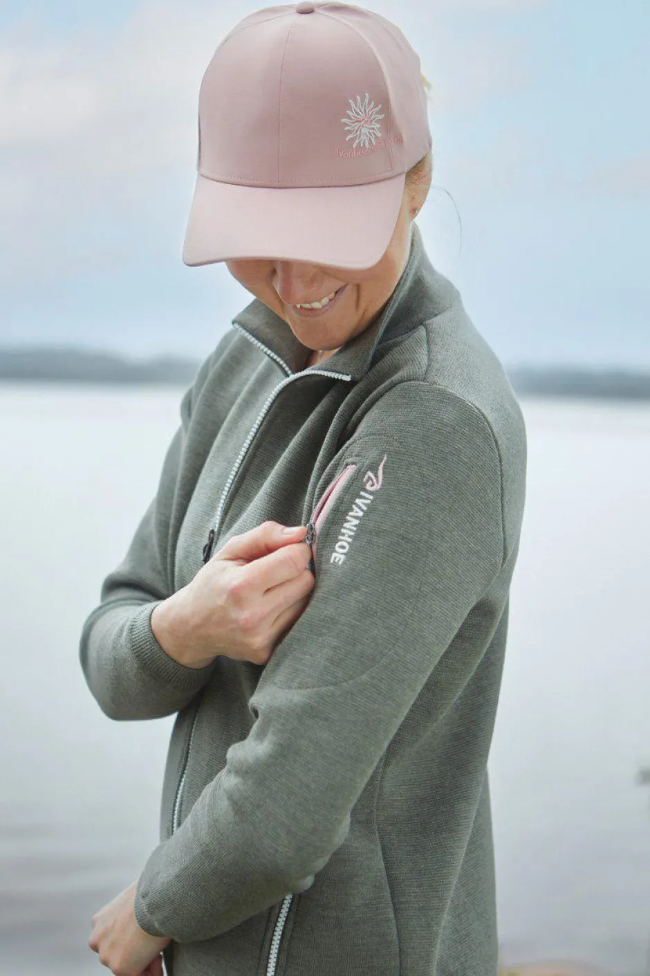 Ivanhoe of Sweden HEDDA WINDBREAKER, 100% EXTRA FINE MERINOULL — LICHEN GREEN Discount