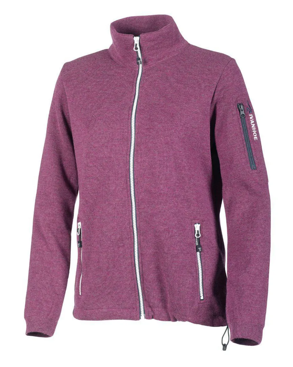 Ivanhoe of Sweden HEDDA WINDBREAKER, 100% EXTRA FINE MERINOULL — PURPLE Sale