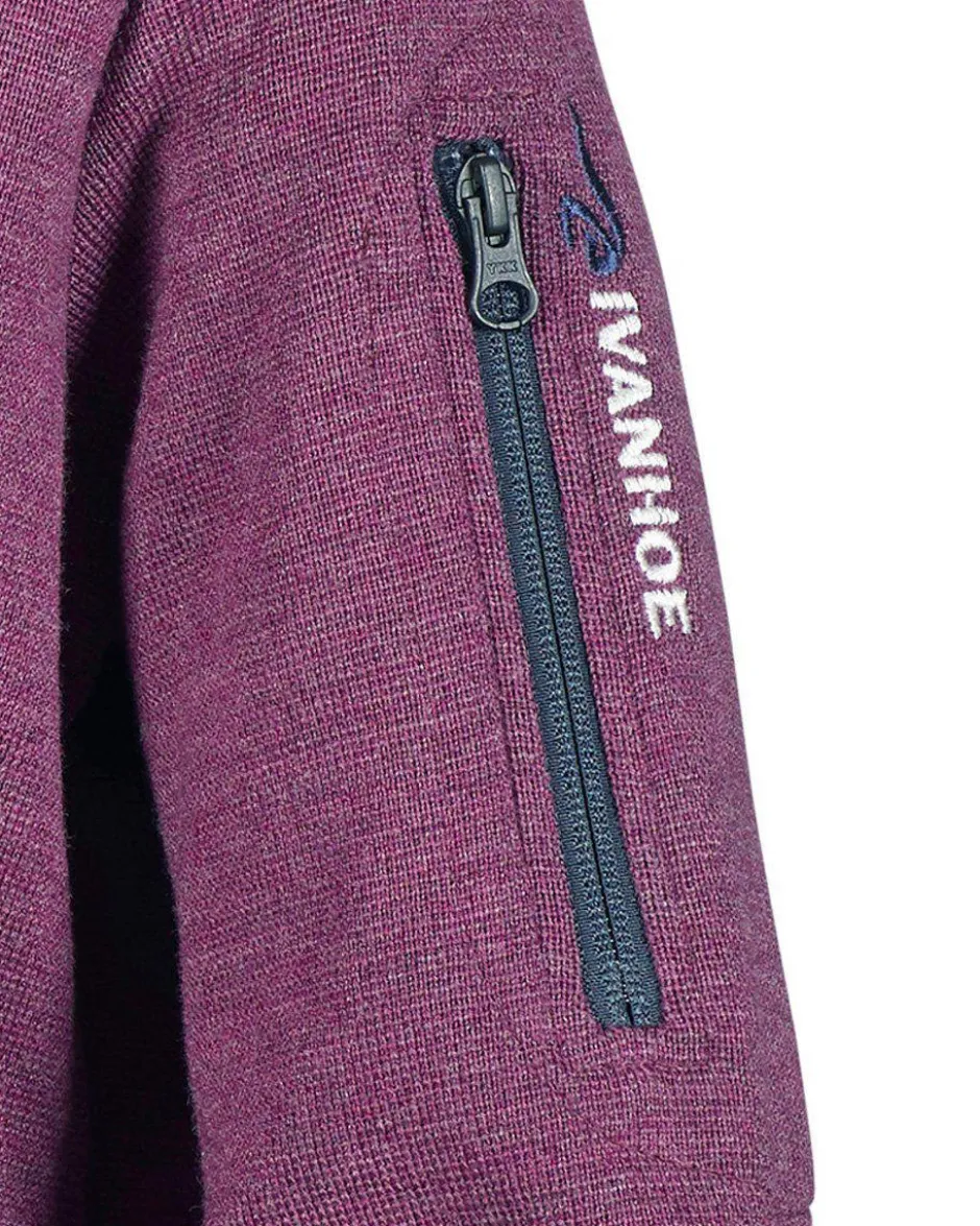 Ivanhoe of Sweden HEDDA WINDBREAKER, 100% EXTRA FINE MERINOULL — PURPLE Sale