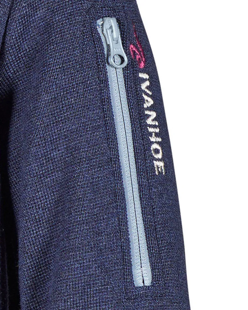 Ivanhoe of Sweden HEDDA WINDBREAKER, 100% EXTRA FINE MERINOULL — STEELBLUE Online