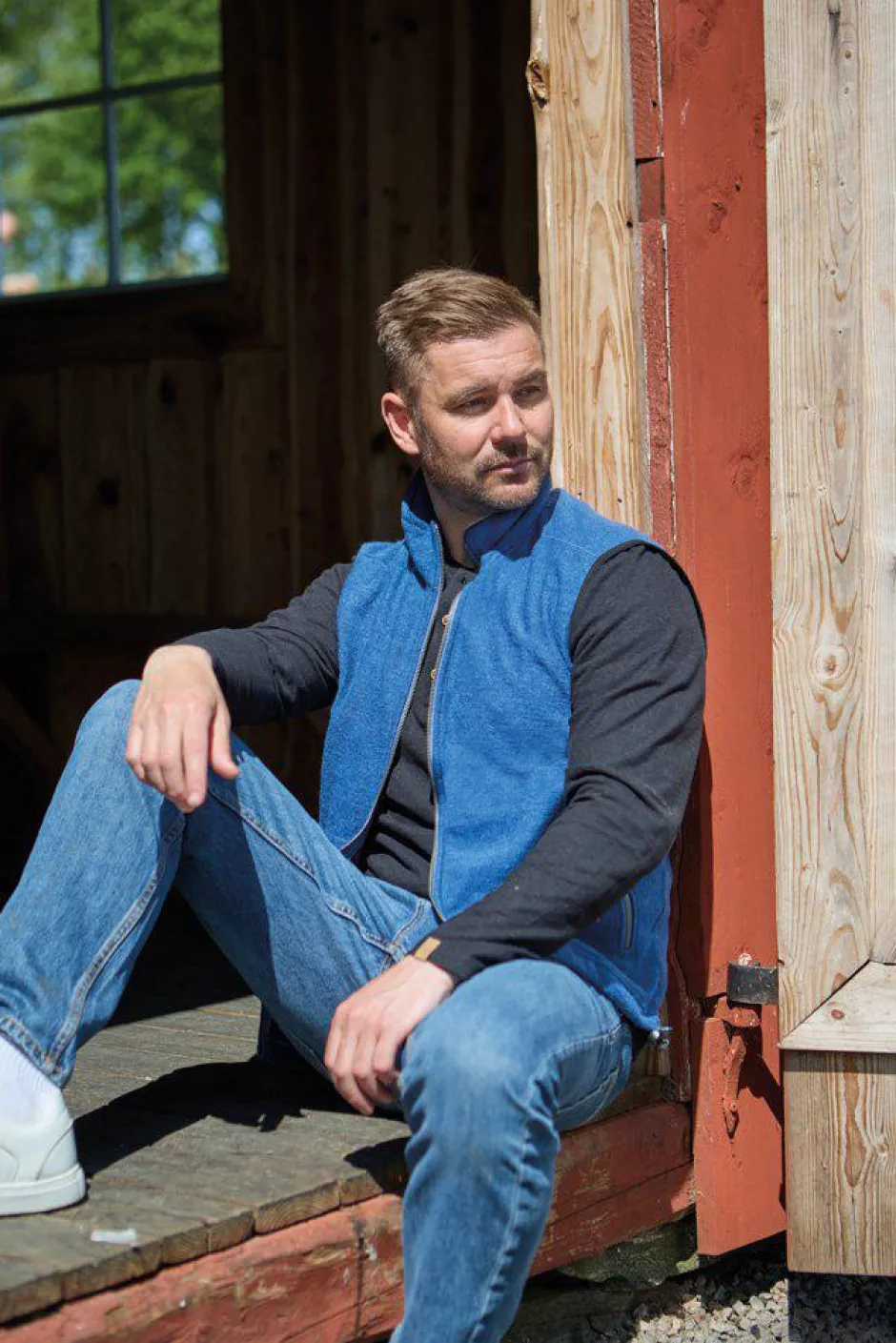 Ivanhoe of Sweden KURRE VEST, 60% FILTAD ULL, 40% LYOCELL — JEANS Discount