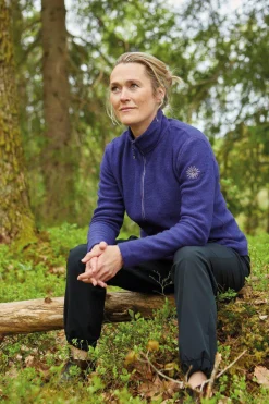 Ivanhoe of Sweden LEONA FULL ZIP, 98% ULL — DARK PURPLE Clearance