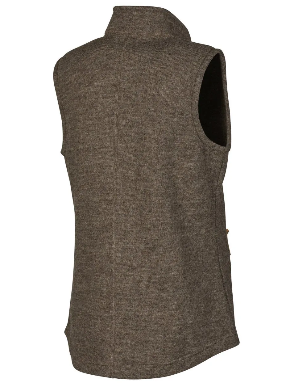 Ivanhoe of Sweden NLS COCO VEST, 100% OFÄRGAD ULL — NUTMEG Fashion
