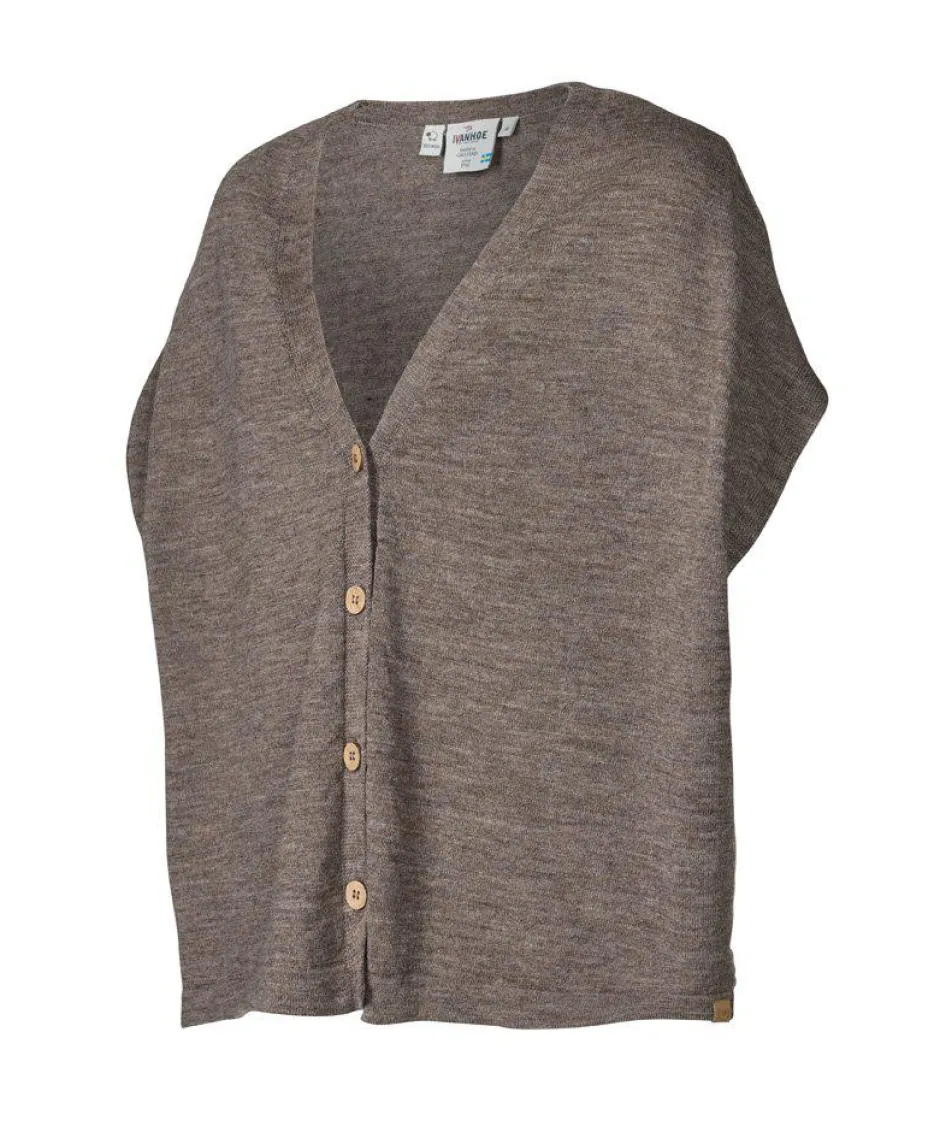 Ivanhoe of Sweden NLS POPPY PONCHO, 100% OFÄRGAD ULL — NUTMEG Outlet