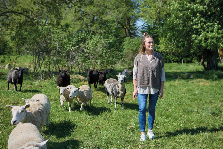 Ivanhoe of Sweden NLS POPPY PONCHO, 100% OFÄRGAD ULL — NUTMEG Outlet