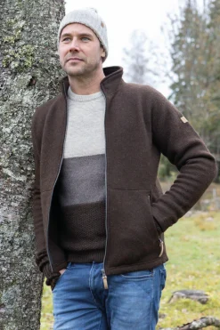 Ivanhoe of Sweden NLS SAP FULL ZIP, 100% OFÄRGAD ULL — NUTMEG Best
