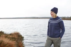 Ivanhoe of Sweden SIRE CREWNECK, 100% ULL — LIGHT NAVY Discount