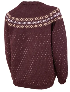 Ivanhoe of Sweden SIRE CREWNECK, 100% ULL — RUBY WINE Sale