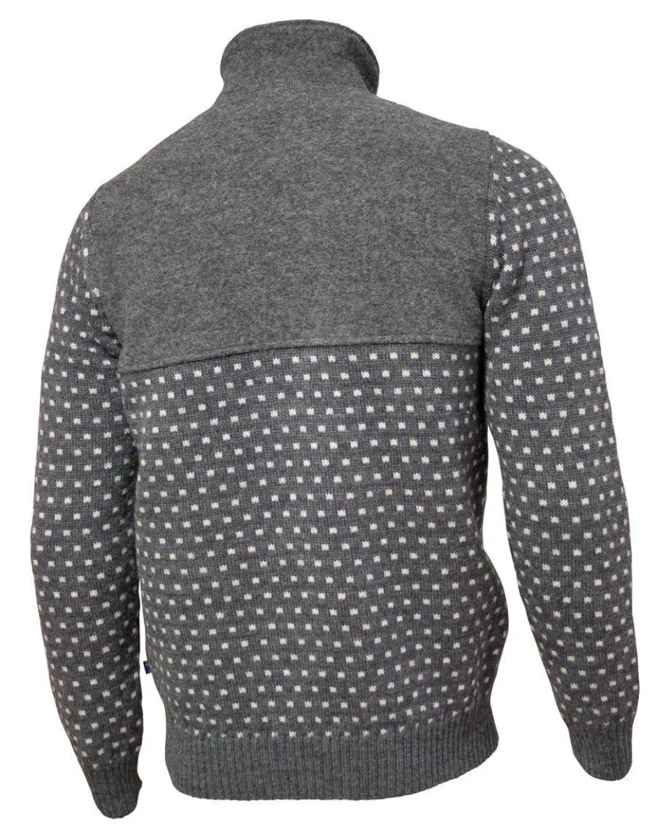 Ivanhoe of Sweden SVERRE HALF ZIP, 100% ULL — GREY Outlet