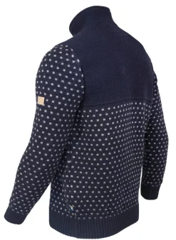 Ivanhoe of Sweden SVERRE HALF ZIP, 100% ULL — NAVY New