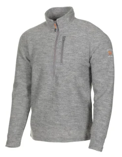Ivanhoe of Sweden TRILLE HALF ZIP, 98% ULL — GREY MARL Hot