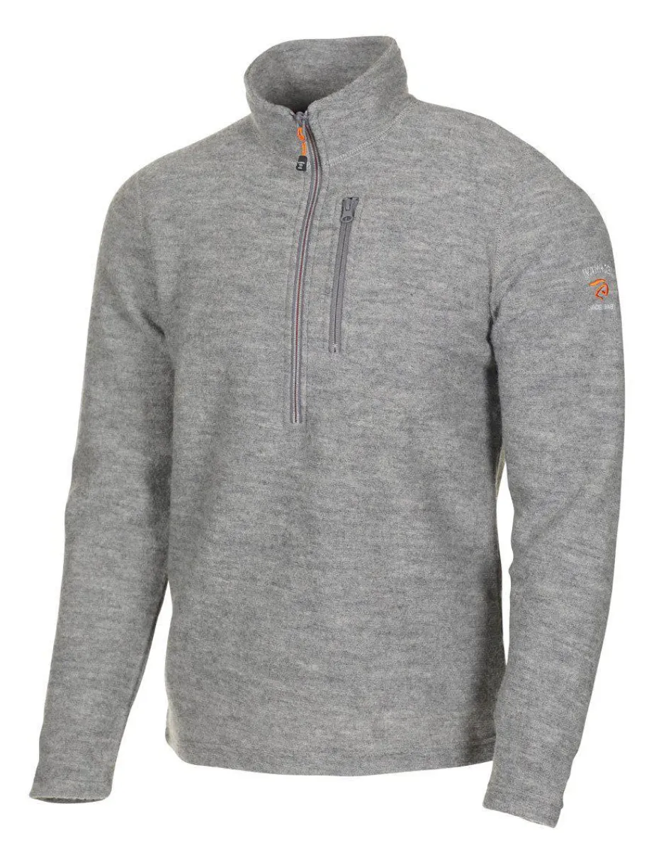 Ivanhoe of Sweden TRILLE HALF ZIP, 98% ULL — GREY MARL Hot