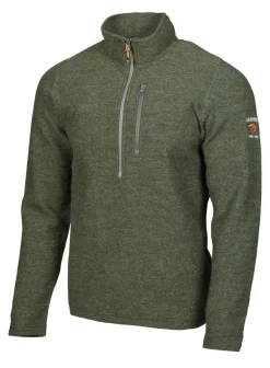 Ivanhoe of Sweden TRILLE HALF ZIP, 98% ULL — LODEN GREEN Discount
