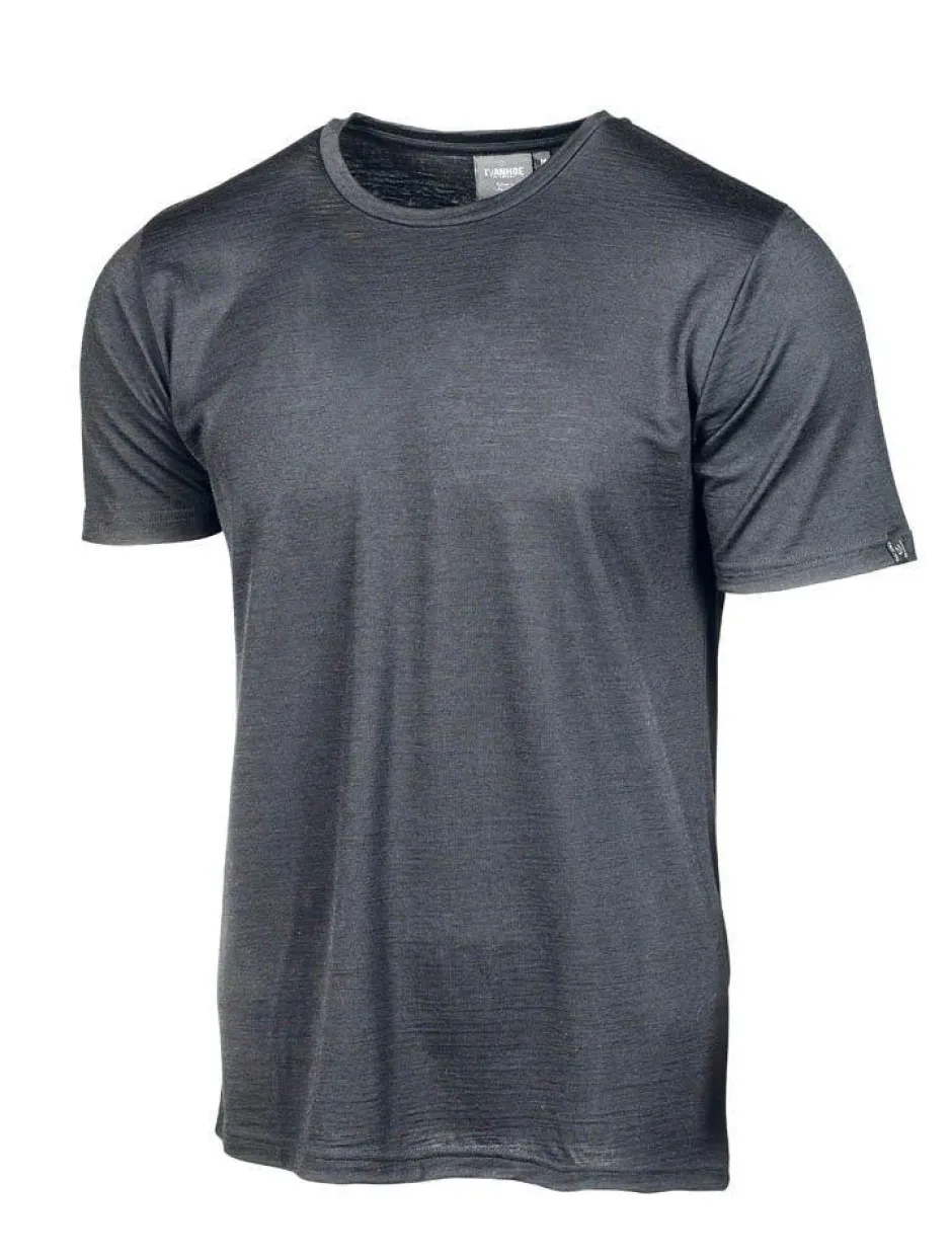 Ivanhoe of Sweden UNDERWOOL CEASAR T-SHIRT — GRAPHITE MARL Outlet