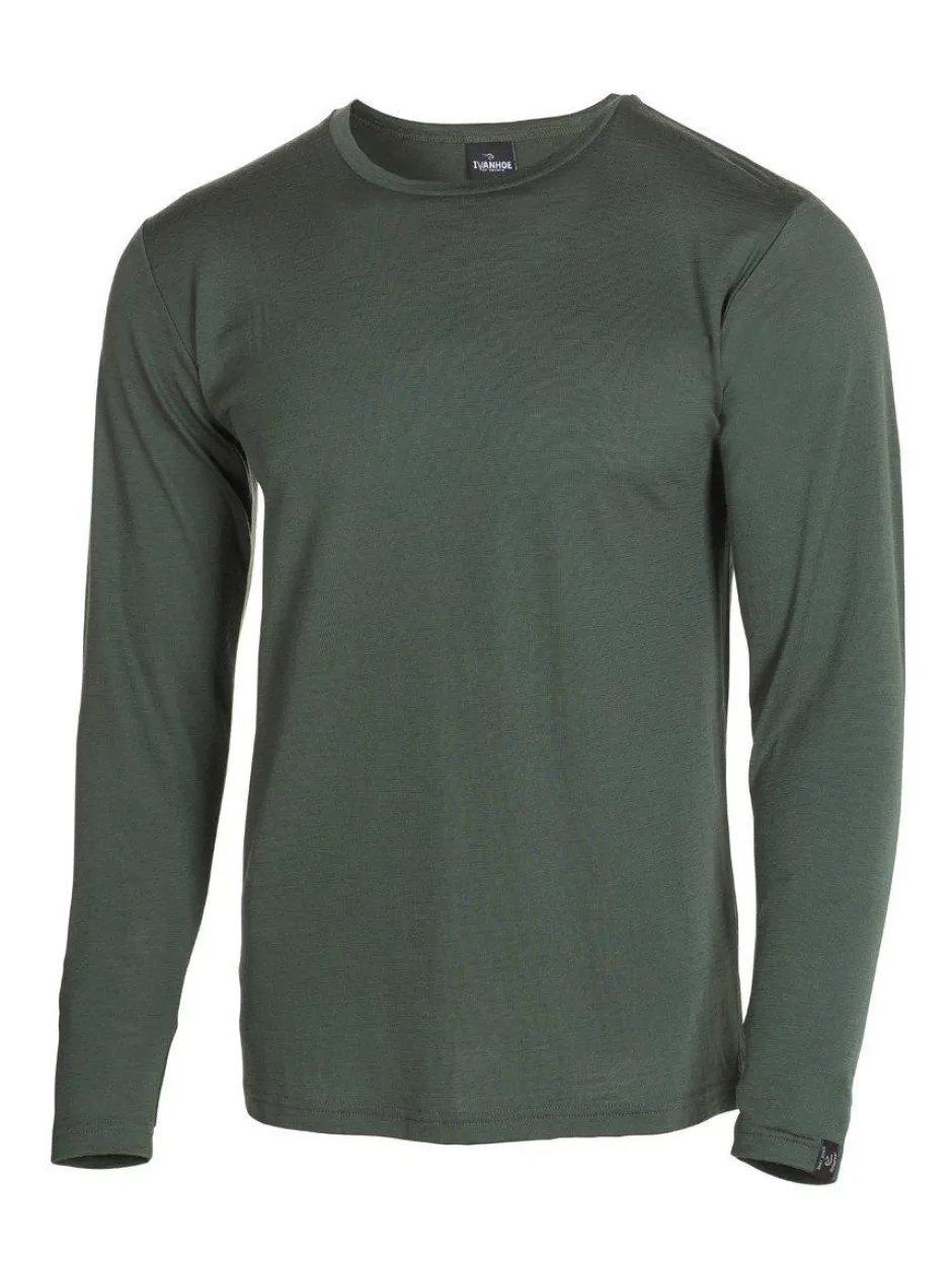 Ivanhoe of Sweden UNDERWOOL MERINO LONG SLEEVE MALE — RIFLE GREEN Best