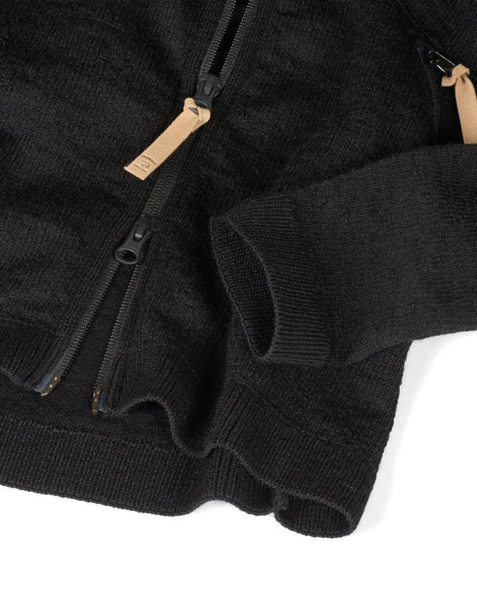Ivanhoe of Sweden VANJA FULL ZIP, 69% ULL — BLACK New
