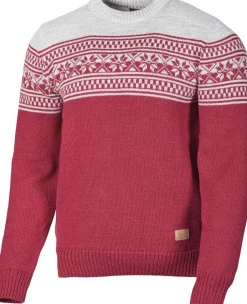 Ivanhoe of Sweden VIDAR CREWNECK, 100% ULL — DEEP RED Fashion