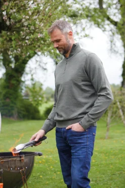 Ivanhoe of Sweden WILFRED WINDBREAKER, 100% EXTRA FINE MERINOULL — LIGHT LODEN Online