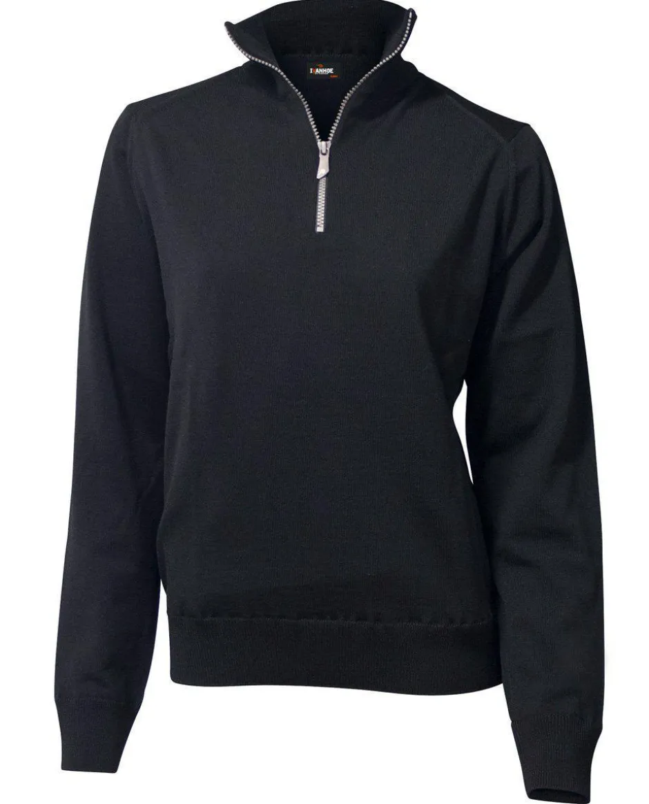Ivanhoe of Sweden WILMA WINDBREAKER, 100% EXTRA FINE MERINOULL — BLACK Sale
