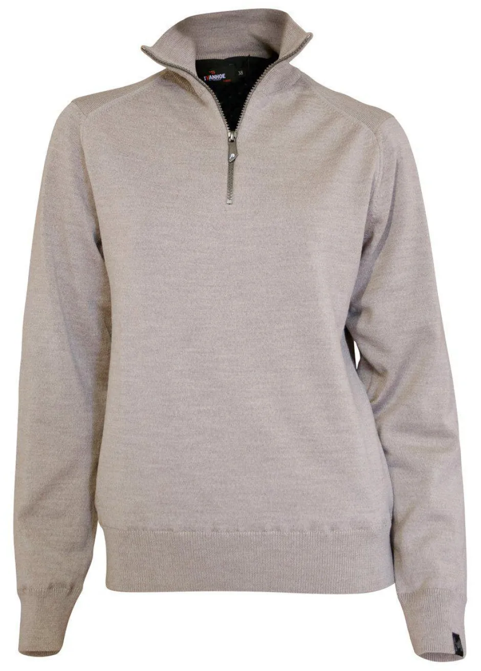 Ivanhoe of Sweden WILMA WINDBREAKER, 100% EXTRA FINE MERINOULL — STONE Clearance
