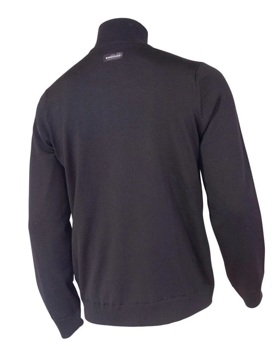 Ivanhoe of Sweden YORK FULL ZIP WINDBREAKER, 100% EXTRA FINE MERINOULL — BLACK Online