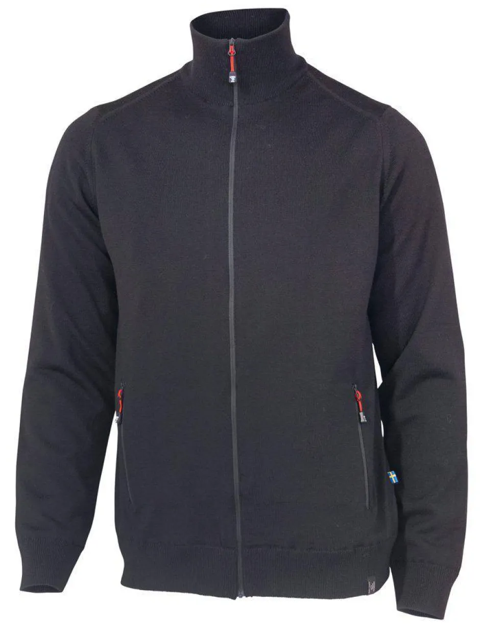 Ivanhoe of Sweden YORK FULL ZIP WINDBREAKER, 100% EXTRA FINE MERINOULL — BLACK Online