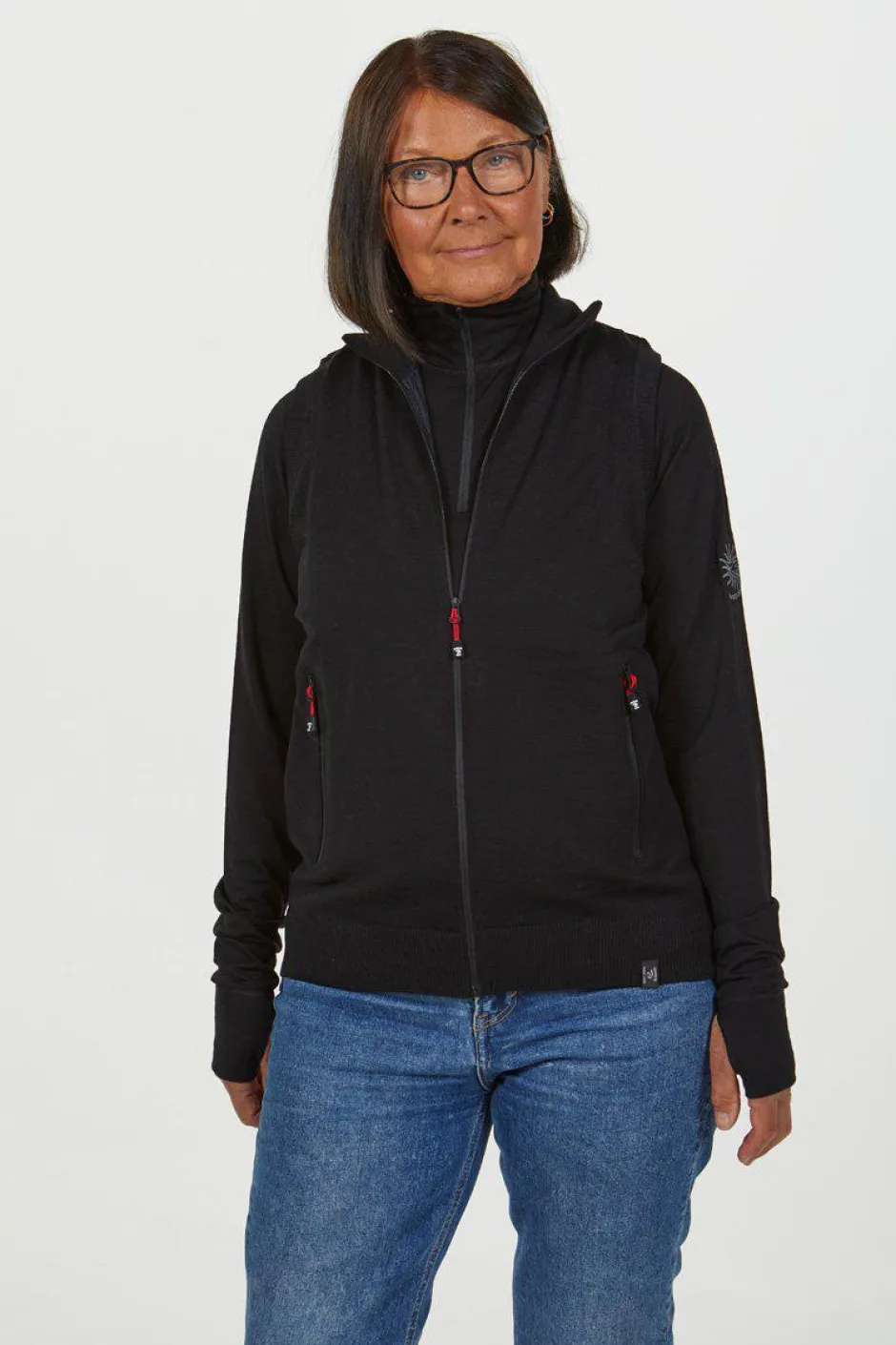 Ivanhoe of Sweden YORK VEST WINDBREAKER , 100% EXTRA FINE MERINOULL — DENIM Fashion