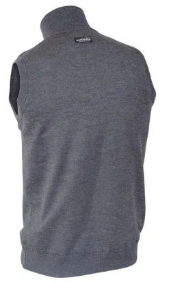 Ivanhoe of Sweden YORK VEST WINDBREAKER , 100% EXTRA FINE MERINOULL — GRAPHITE MARL Sale